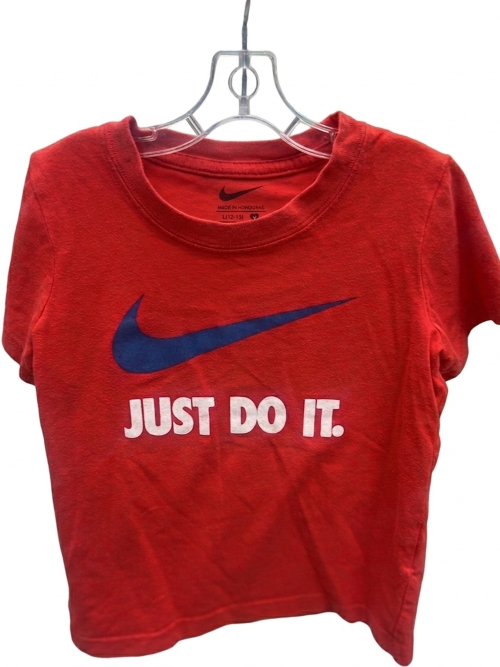 Boy’s Red Nike T-Shirt with Blue and White (Size 4T)